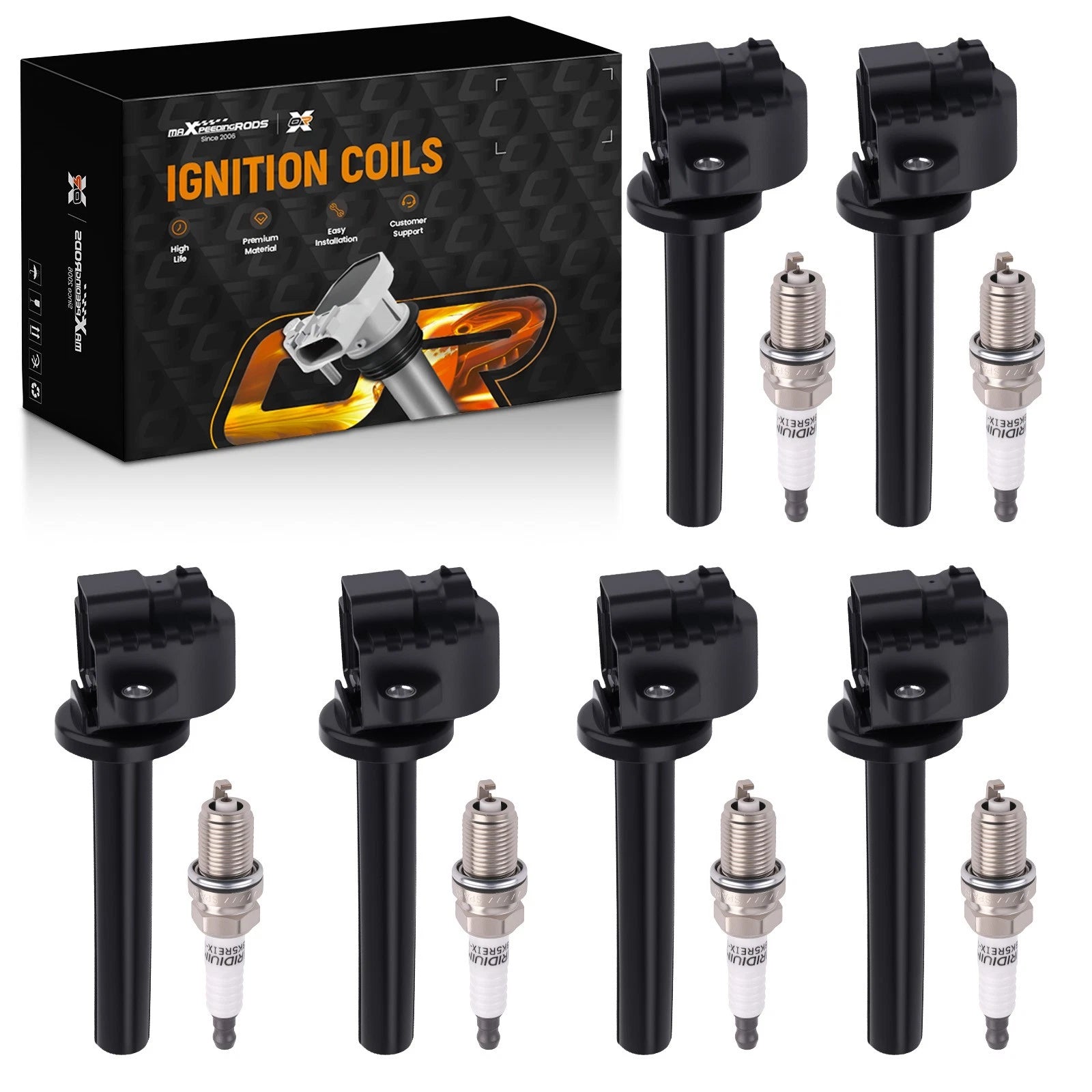 Ignition Coil Set with Iridium Plugs for Isuzu Trooper (2000–2002) UF-252