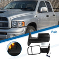 Tow Mirrors for Dodge Ram 1500 (2002–2008) with Turn Signal Light, Black