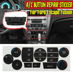 Heater AC Climate Control Button Repair Decal Stickers for Ford Escape Fusion