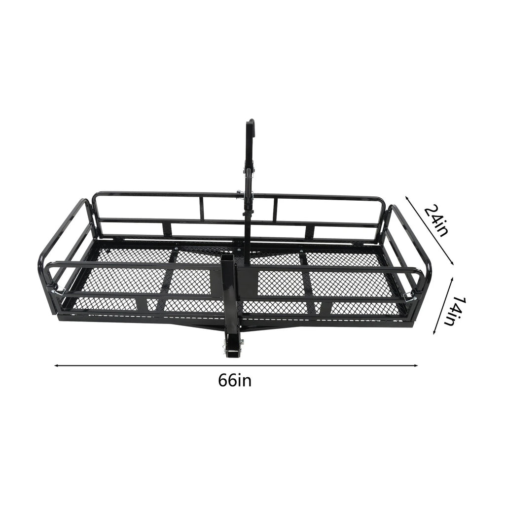 500LB Folding Hitch Mount Cargo Rack for