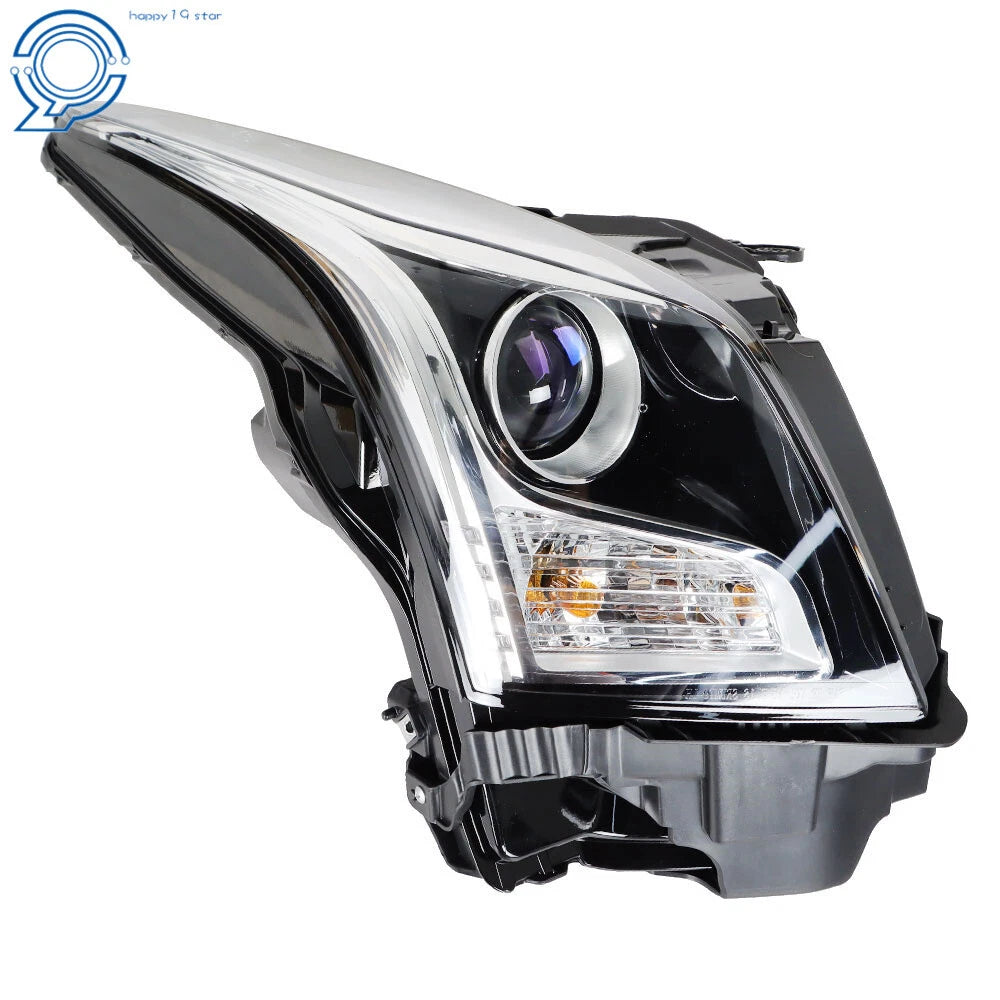 Right Headlight for Cadillac ATS (2013–2018) Halogen Projector Chrome