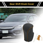 Gear Shift Knob Cover for Honda Accord (2008–2012) Black Brown Faux Leather