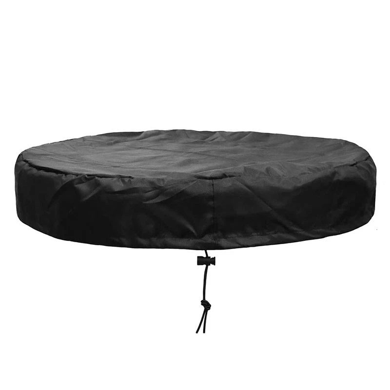 Weatherproof Black Bucket Dust Cover 65CM for Universal Use (420D Oxford)