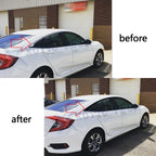 Chrome Delete Vinyl Blackout Window Trim Overlay Stickers for Honda Civic (2016-2021)