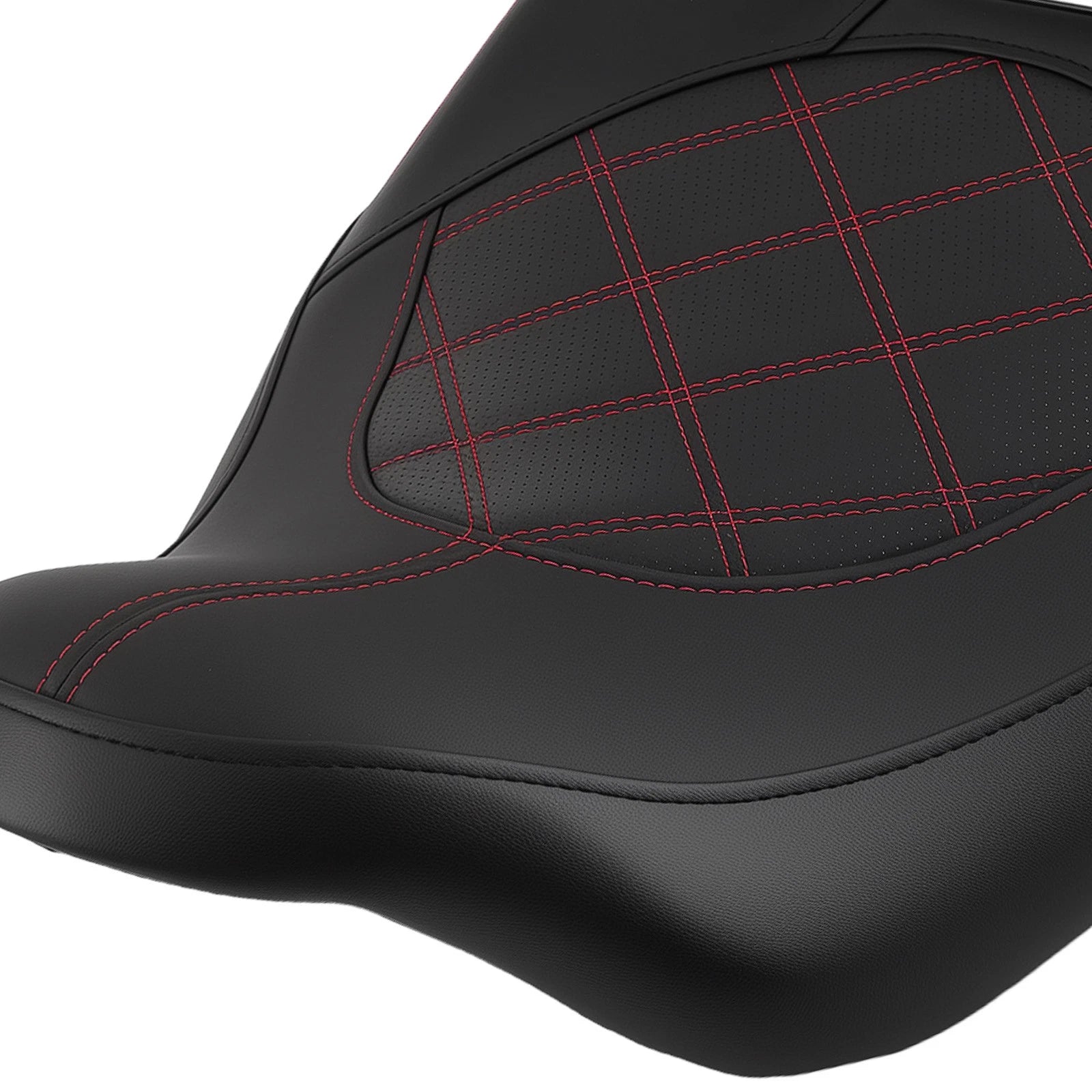 Driver Passenger Front Rear Seat for Harley Touring (2009–Present) Black Red