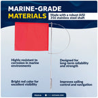 Wind Indicator Flag for FO2318 (5-1/2" x 4-1/8", Red Fabric & Stainless Steel)