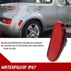 Red LED Rear Bumper Fender Side Marker Lights for Nissan Cube (2009–2014)