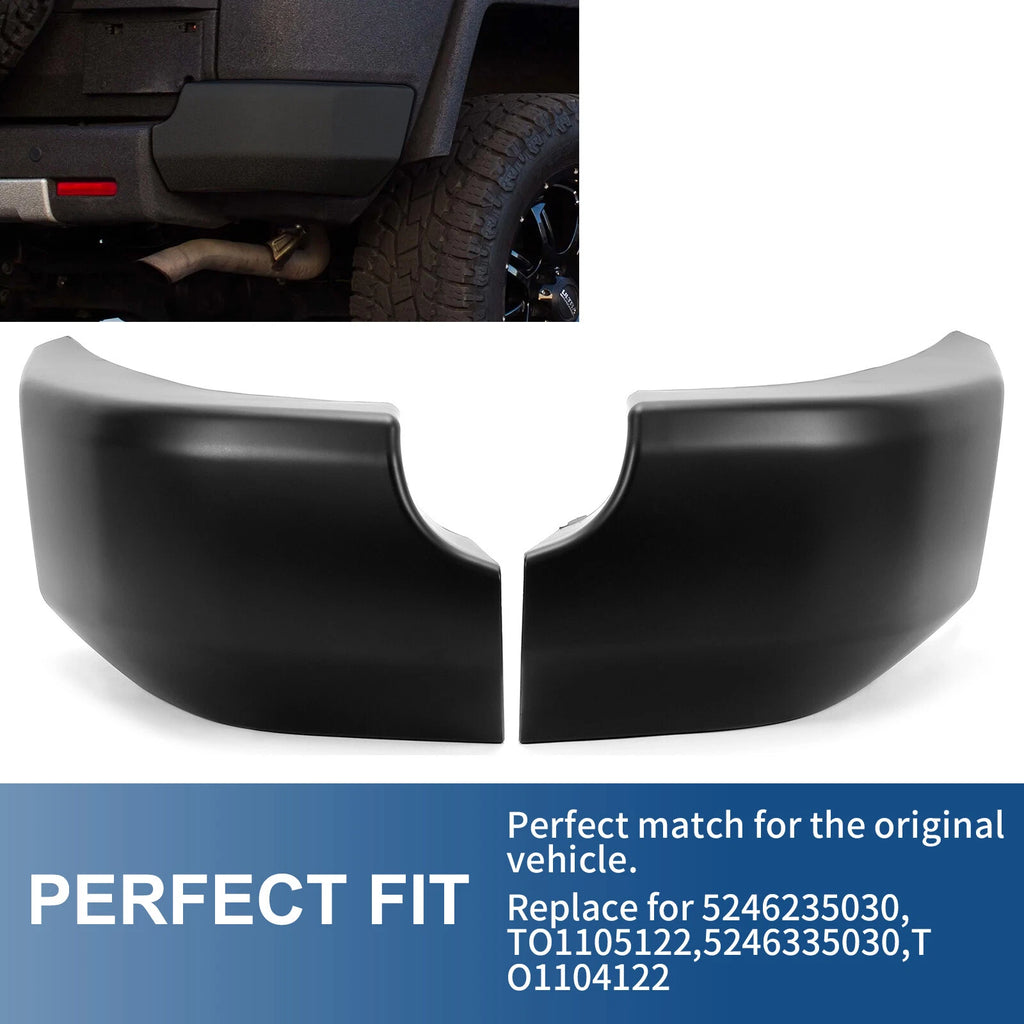 Pair Rear Corner Bumper End Cap Pad for Toyota FJ Cruiser (2007–2014)