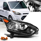 Right Side Headlight for Ford Transit Connect (2014–2018) Black Housing