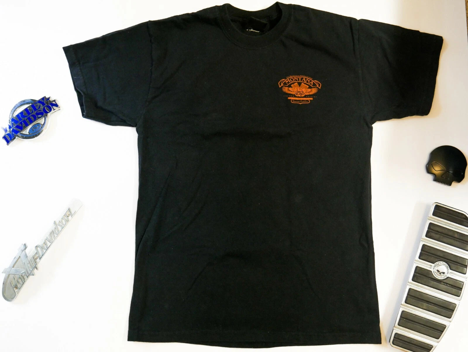 Montana Limited Edition "Live to Ride" Vintage Biker T-Shirt for Men (M)