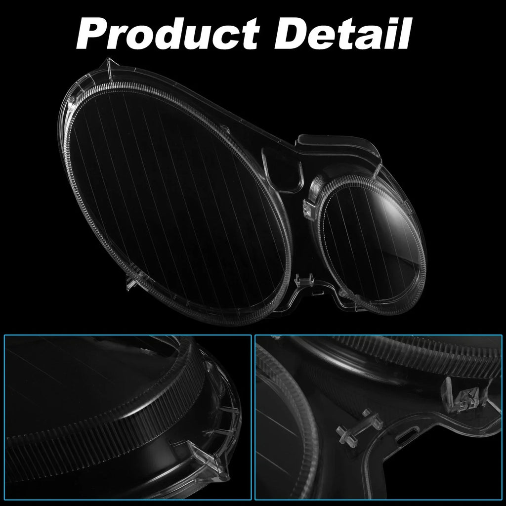 Front Headlight Lens Covers for Mercedes-Benz W211 (2002-2008)