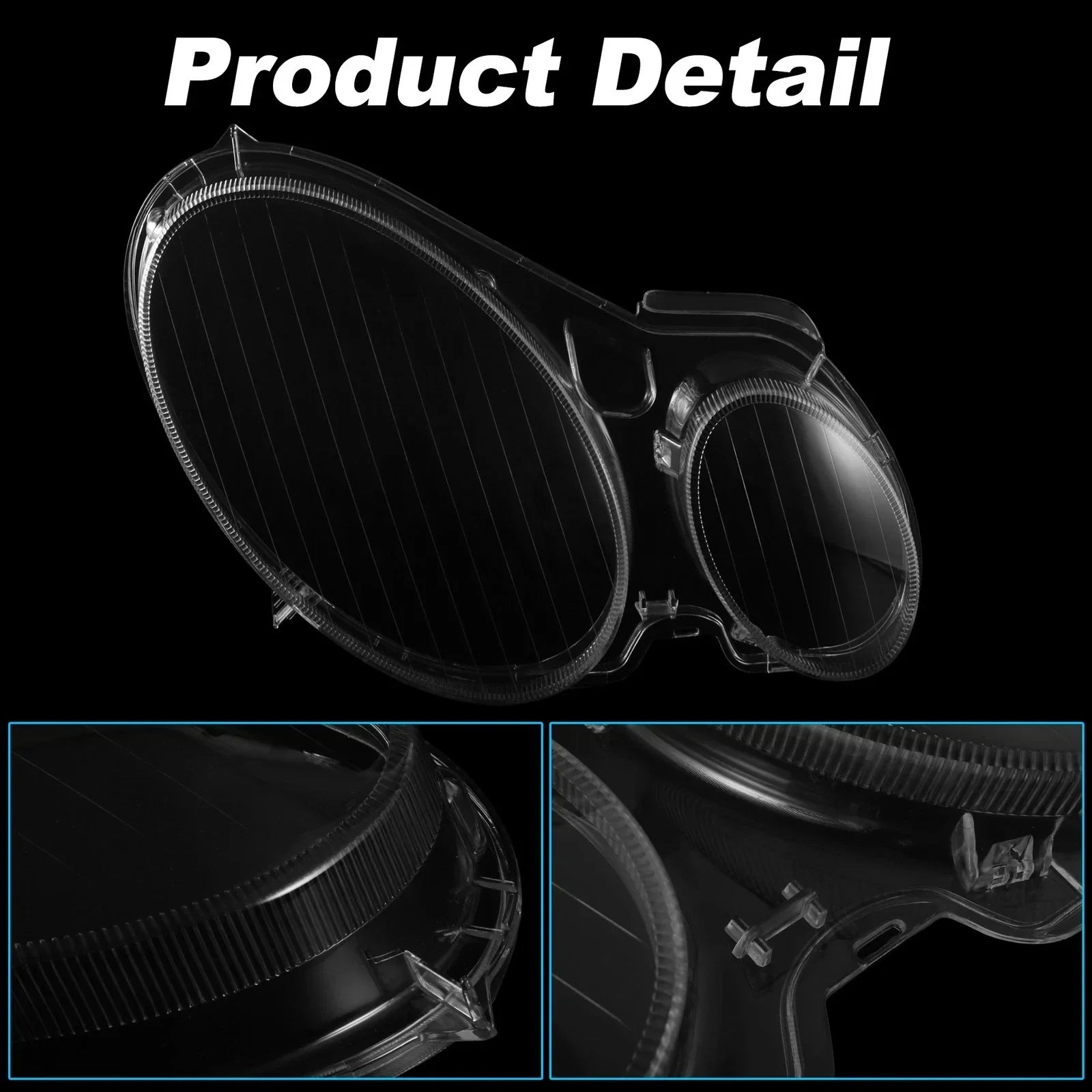 Front Headlight Lens Covers for Mercedes-Benz W211 (2002-2008)