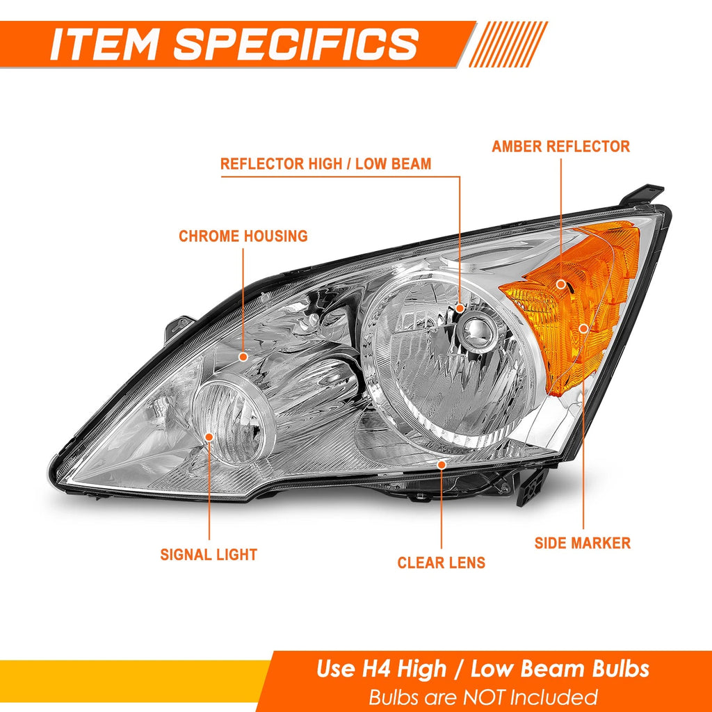 Factory Style Chrome Corner Headlights for Honda CR-V (2007–2011)