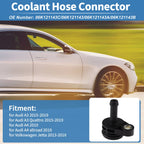 Set of 1 Engine Coolant Hose Connector for Audi A3 (2015–2019) No. 06K121143C Black