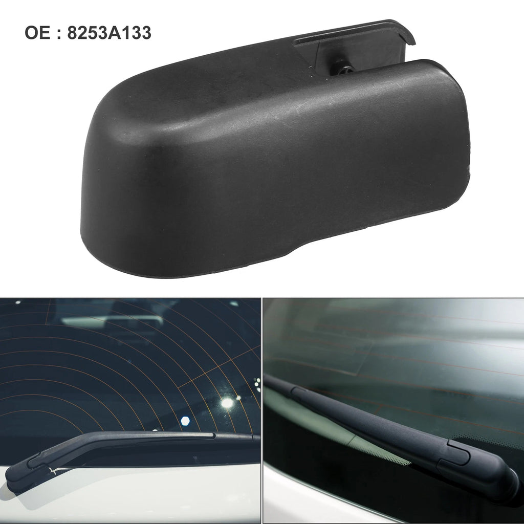 Rear Windshield Wiper Arm Nut Cover Cap for Mitsubishi Outlander (2013–2020) Black