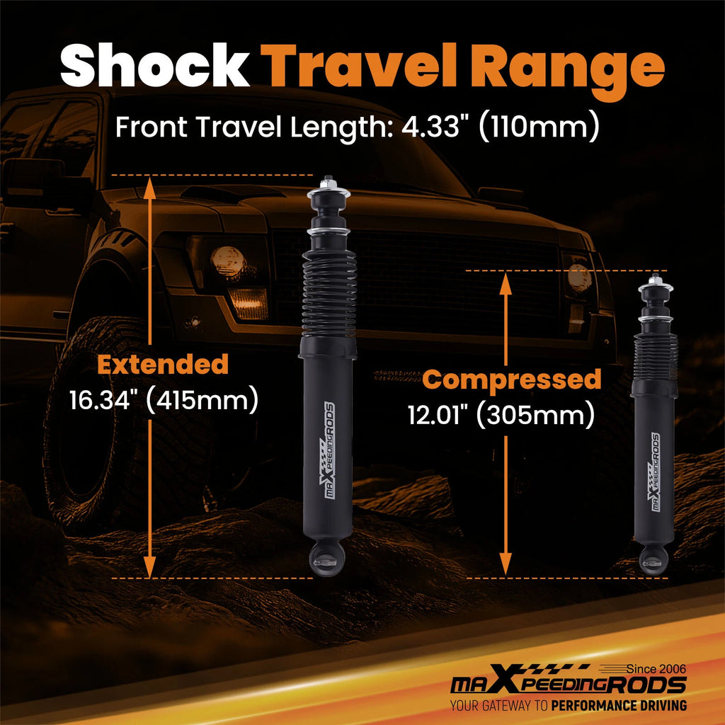 Drop Lowering Shocks for Chevrolet GMC C1500 Silverado Sierra (1988-1998)