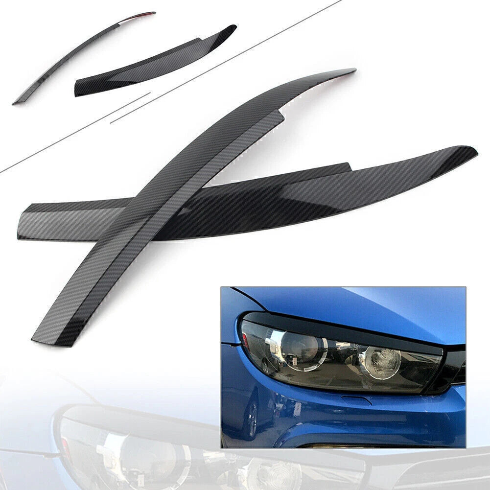 Carbon Fiber Headlight Eyelid Cover Trim for VW Scirocco (2009–2017)