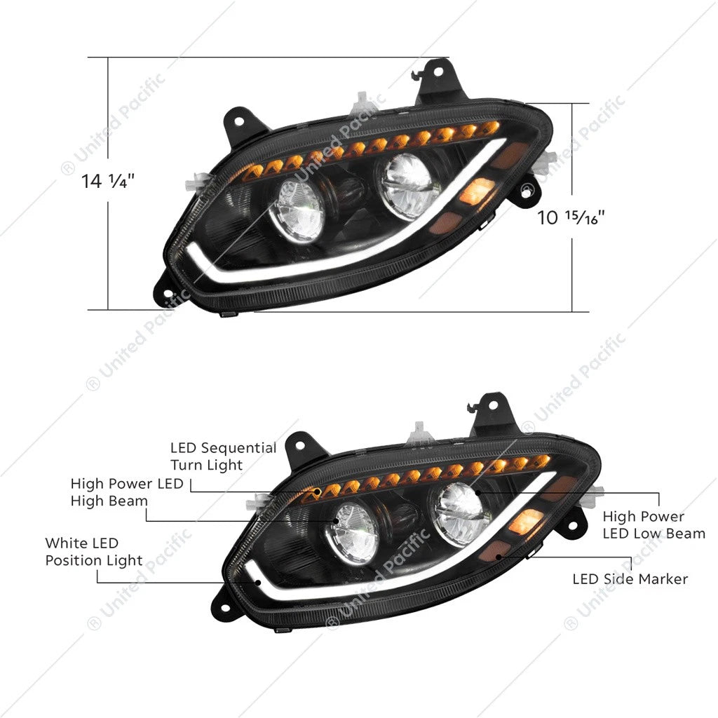 LED Headlights 86 Series Replacement Pair for International LT Truck (2018–2025)