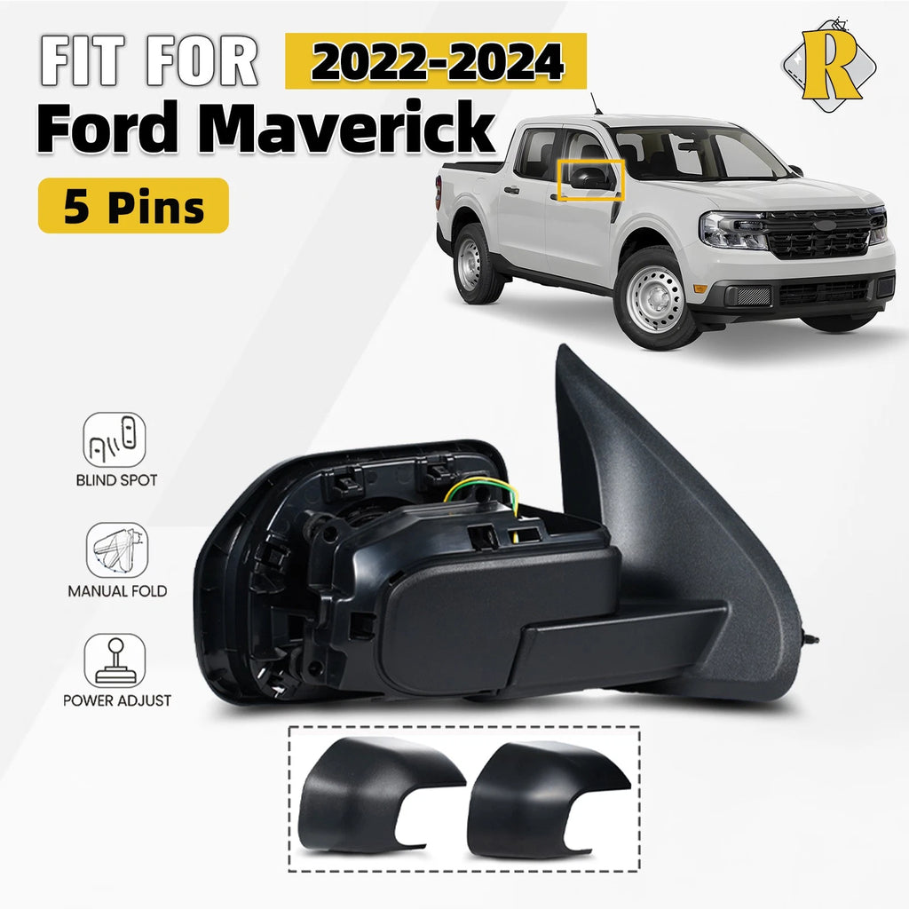 Side Mirror for Ford Maverick (2022–2024) W/Blind Spot, Power Adjust, 5 Pins