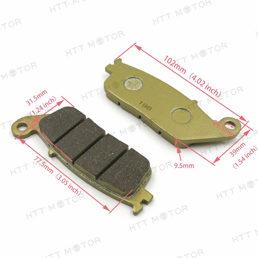Disc Brake Pad Set for BMW, Honda, Indian, Suzuki, Triumph, Victory (FA196)
