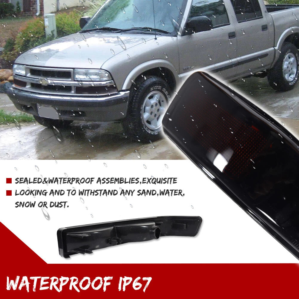 2X Smoked Bumper Signal Light Covers for Chevy S10 Blazer GMC Sonoma