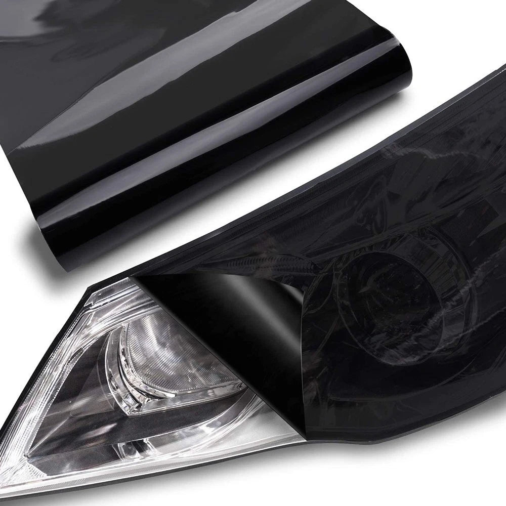 Light Smoke Black Headlight Fog Taillight Tint Film for Universal (12"x 72")
