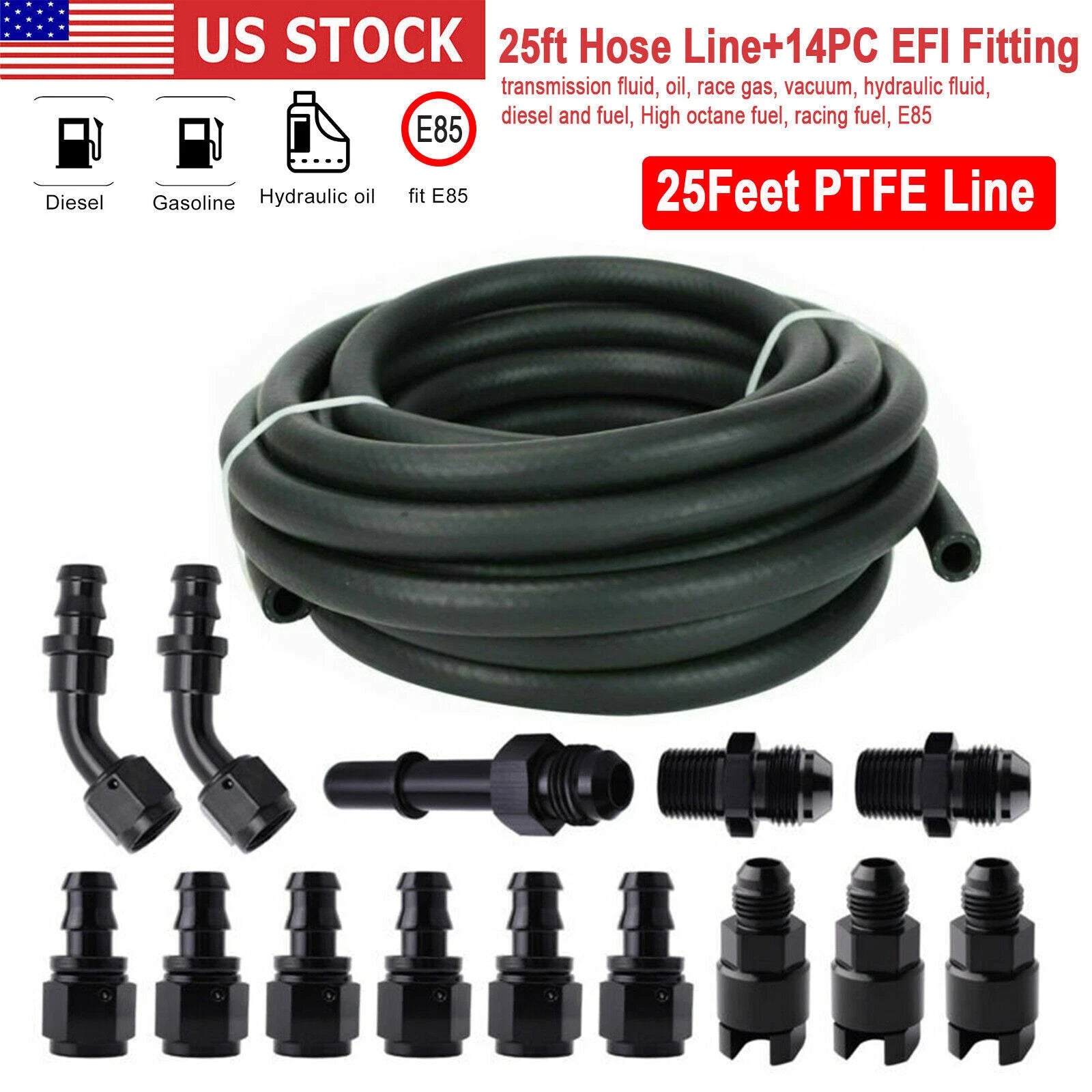 3/8 in LS Swap Fuel Injection Line Kit for Ford Mustang (2005–2009)