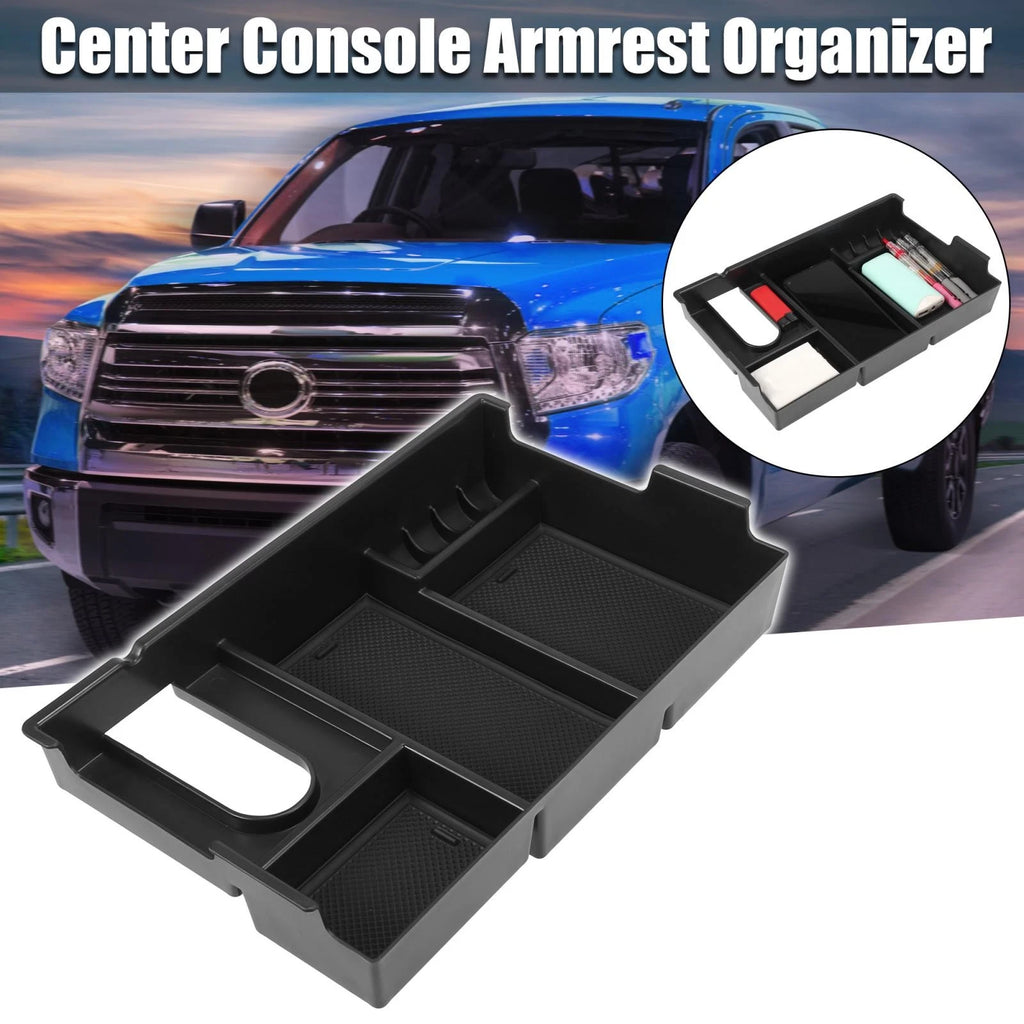 Center Console Organizer Armrest Storage Box Tray for Toyota Tundra (2007–2019)