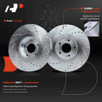 Front Drilled Brake Rotors for Kia Sorento (2014–2020) Hyundai Santa Fe XL (2017–2020)