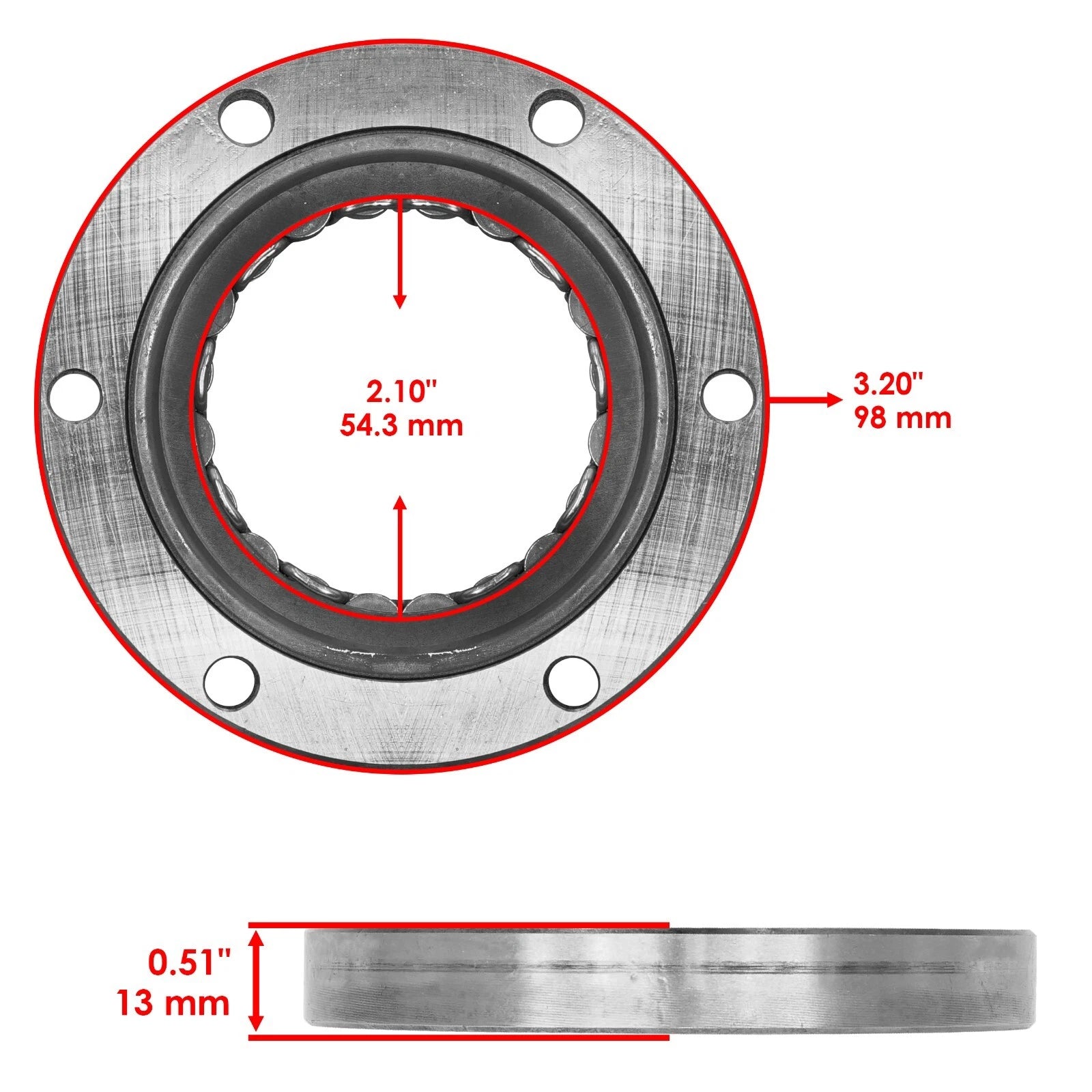 Starter & Clutch Bearing for Yamaha VX1100 Waverunner (2005–2008, 2010–2015)