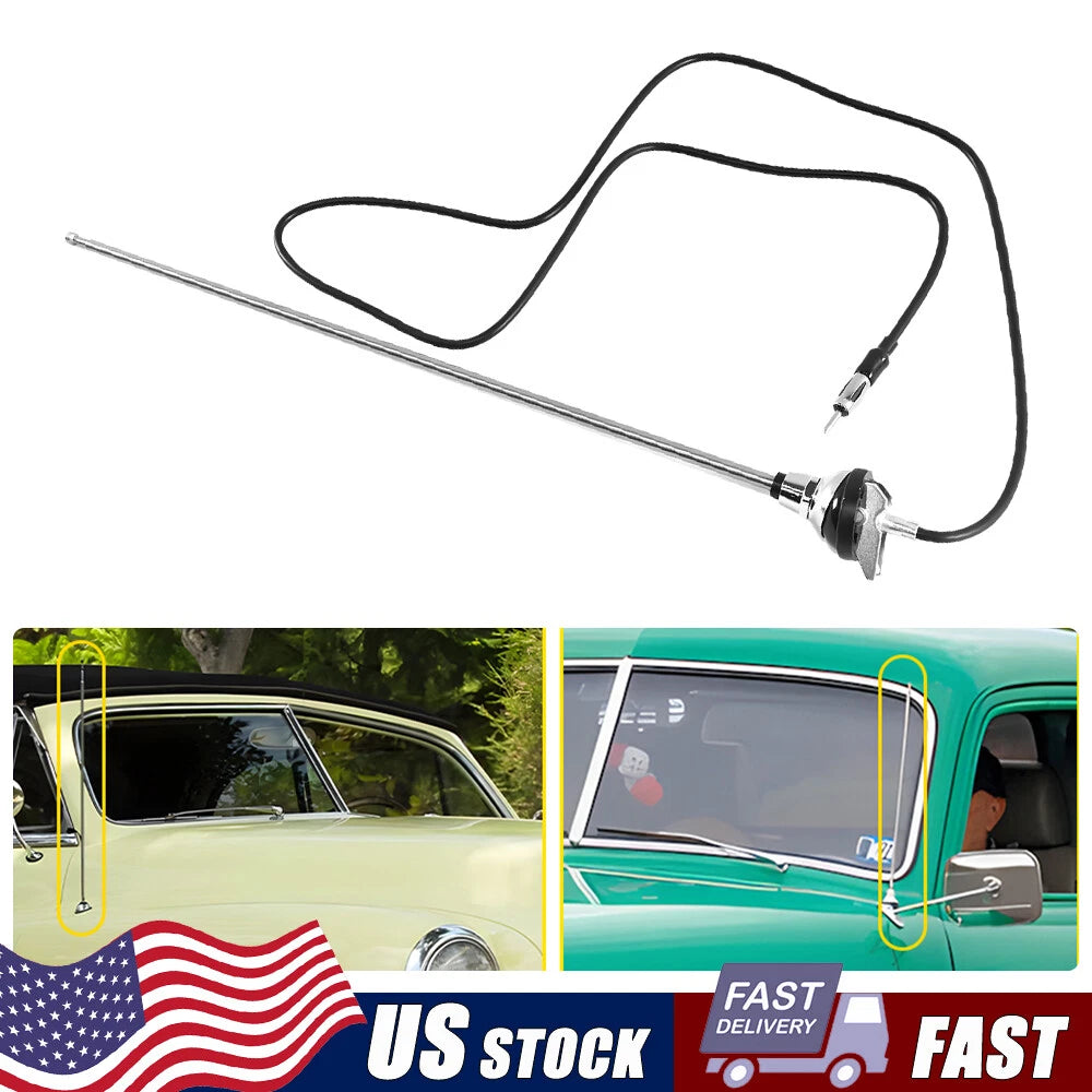 3 Section Flexible AM/FM Radio Antenna for Universal Fitment (Vintage)