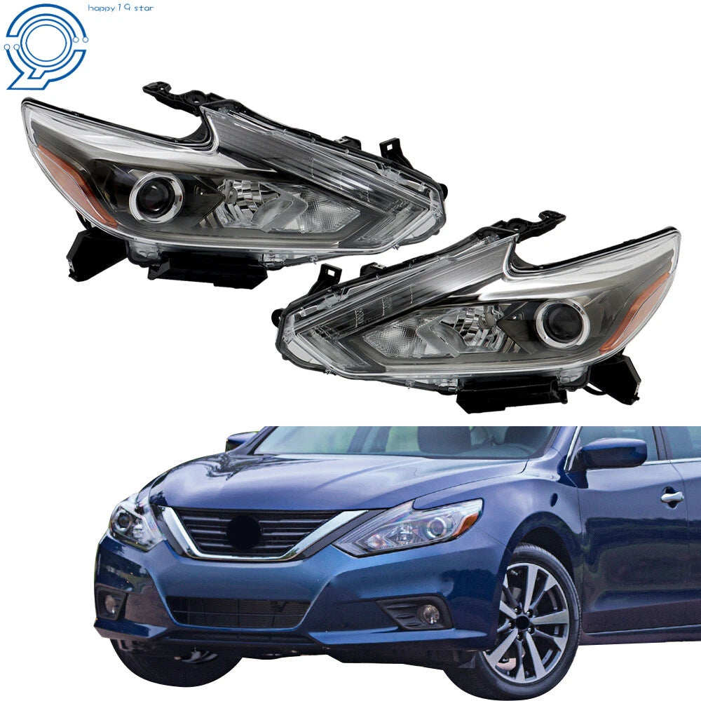 LED Headlight Assembly for Nissan Altima (2016-2018) Chrome Left & Right