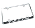Chrome ABS License Plate Frame with Mustang Script Logo for Ford Mustang (2005–2024)