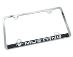 Chrome ABS License Plate Frame with Mustang Script Logo for Ford Mustang (2005–2024)
