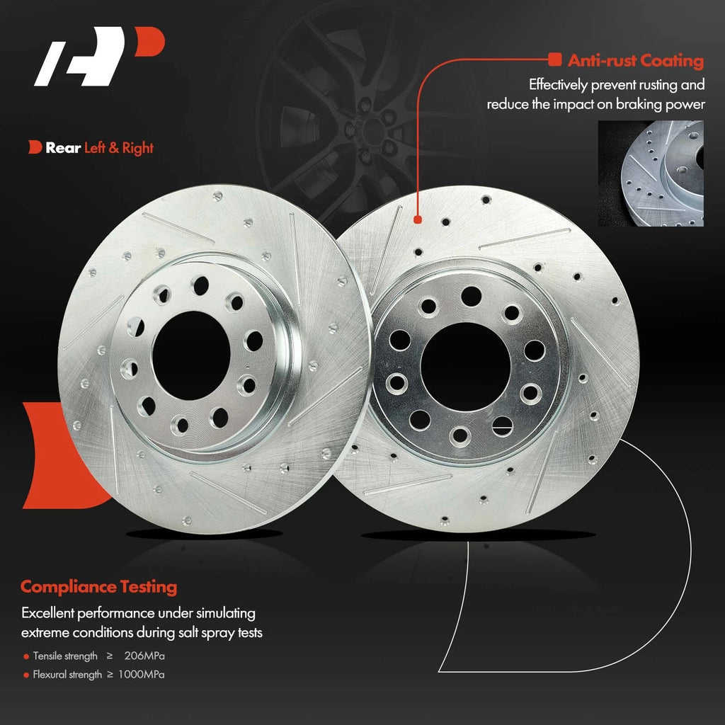 Rear Side Drilled Brake Rotor for Jeep Cherokee (2014-2022)