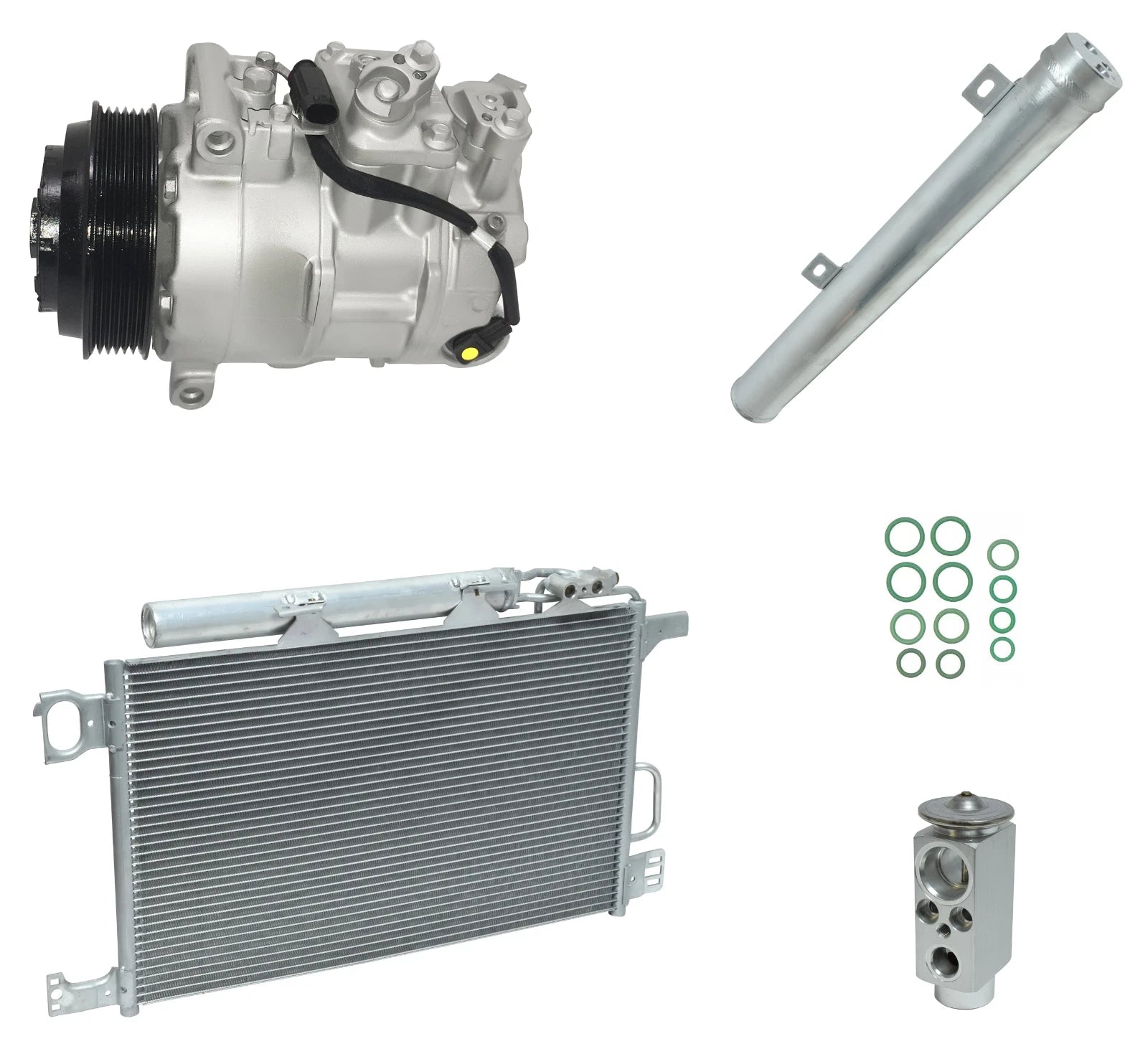 AC Compressor Kit With Condenser for Mercedes CLK500 5.5L (2008–2009)