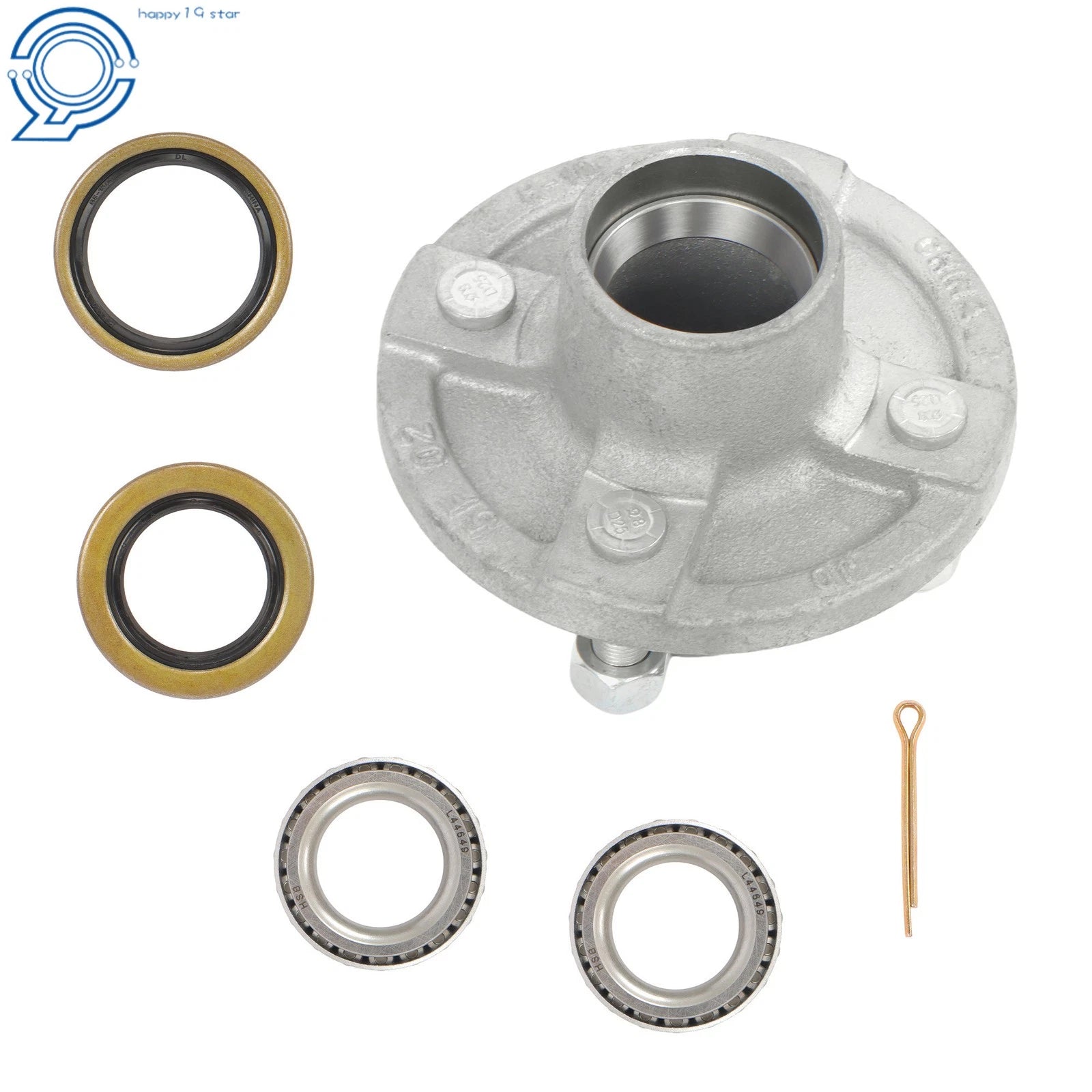 Set of 4 Trailer Hubs for 2000lb Spindle (1" or 1.0625")