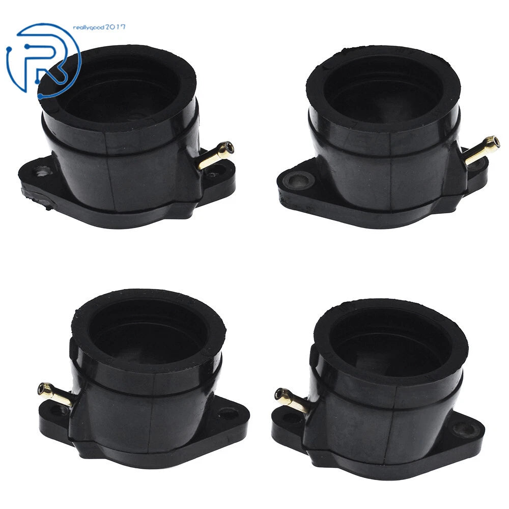 Set of 4 Rubber Carburetor Intake Manifold Boots for Yamaha YZF600R (1995–2007)