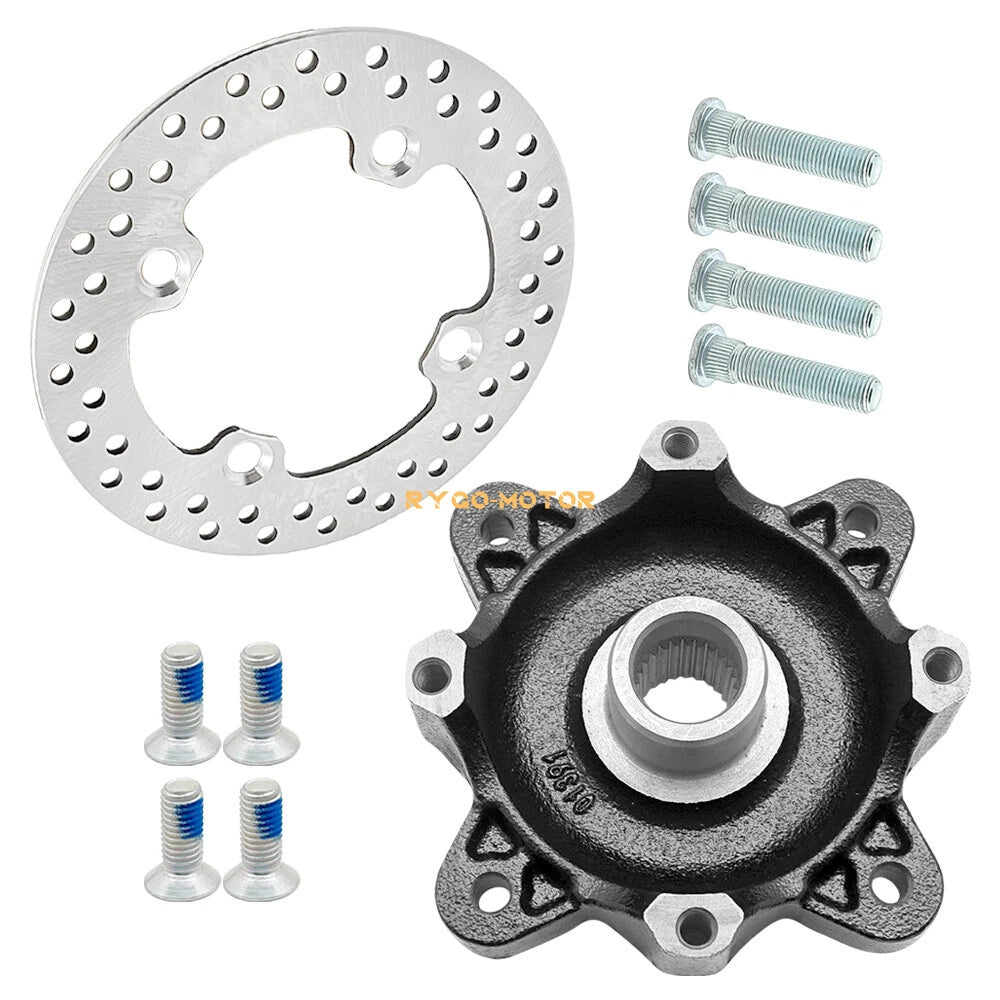 Front Wheel Hub & Disc Rotor Set w/ Stud Kit for Polaris Ranger 900 800 (2013–2021)