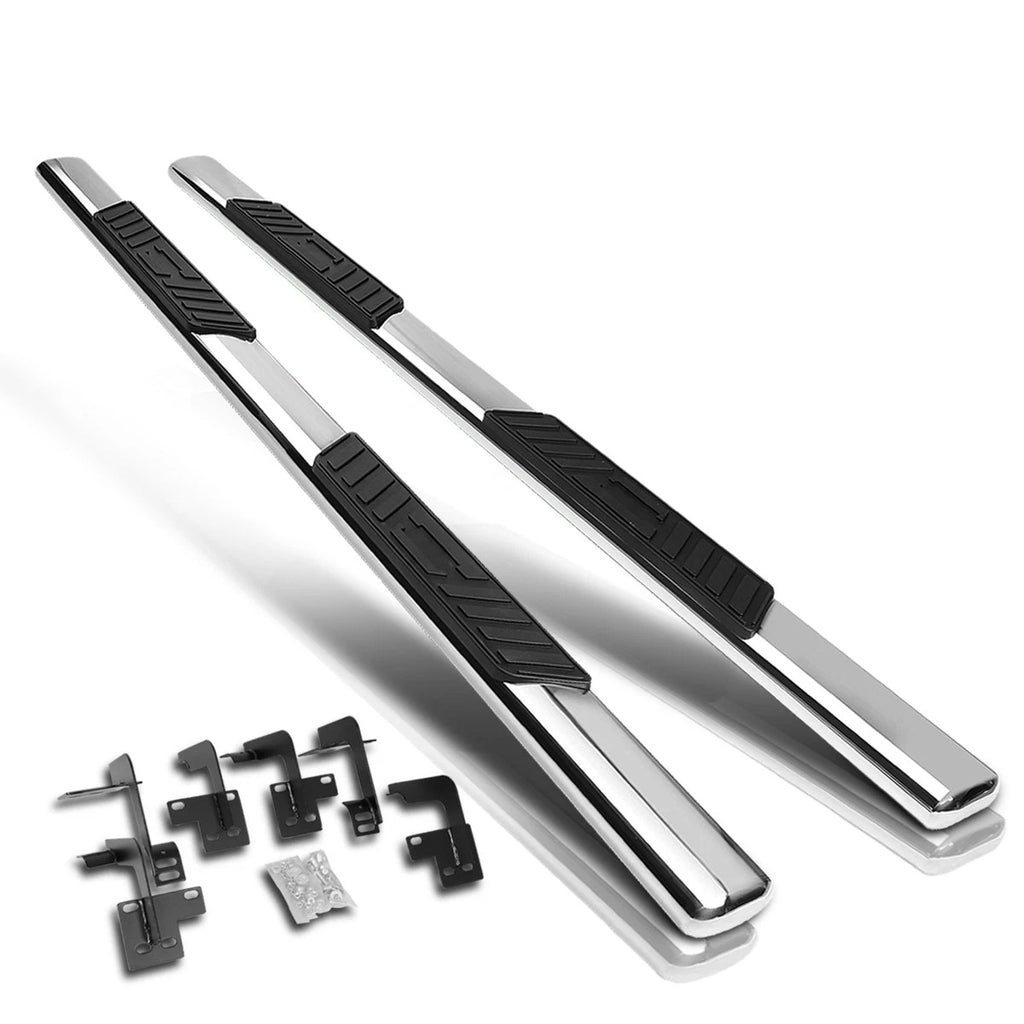 Set of 2 Chrome 5" Oval Side Step Nerf Bars for RAM 1500 (2019–2020)