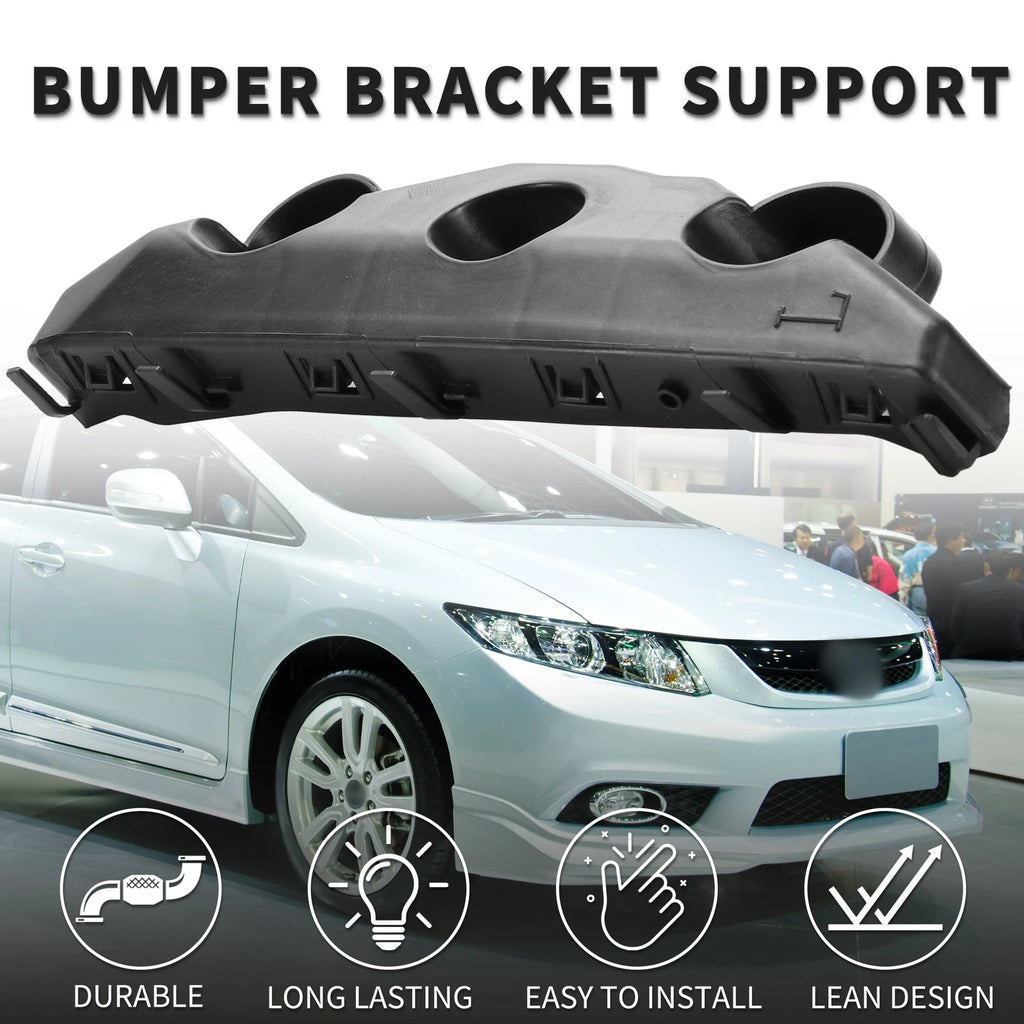 Left Front Bumper Retainer Bracket for Nissan Versa (2020–2022) ABS Black