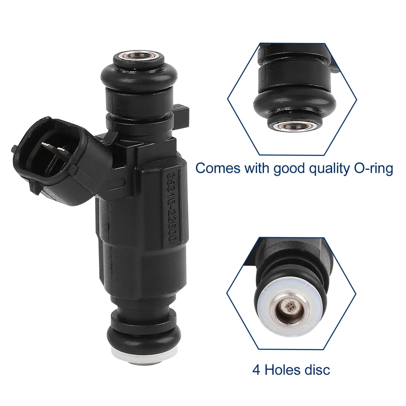 Set of 4 Fuel Injectors 35310-22600 for Hyundai Accent (2000–2005)