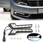 2PCS L Shaped Car 6LED 12V DRL Waterproof Driving Fog Light Lamp for Vehicles