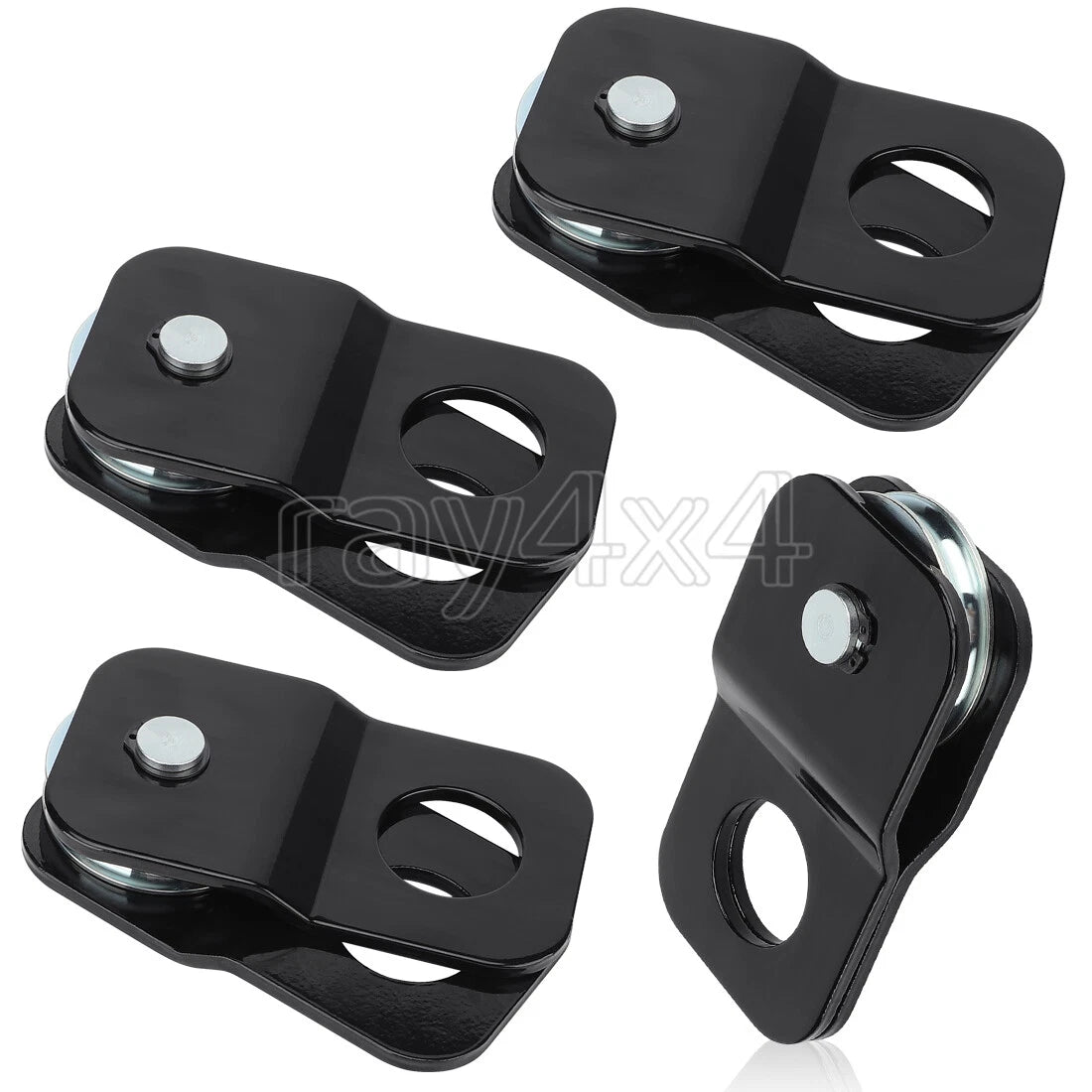 Set of 4 Snatch Blocks 8,000 lbs Recovery Winch Pulley Offroad ATV UTV