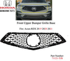 Front Bumper Upper Grille for Acura RDX (2019–2021) Gloss Black 71121-TJB