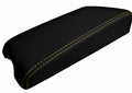 Console Lid Cover for Infiniti G35 Coupe (2002–2007) Carbon Fiber Yellow Stitch