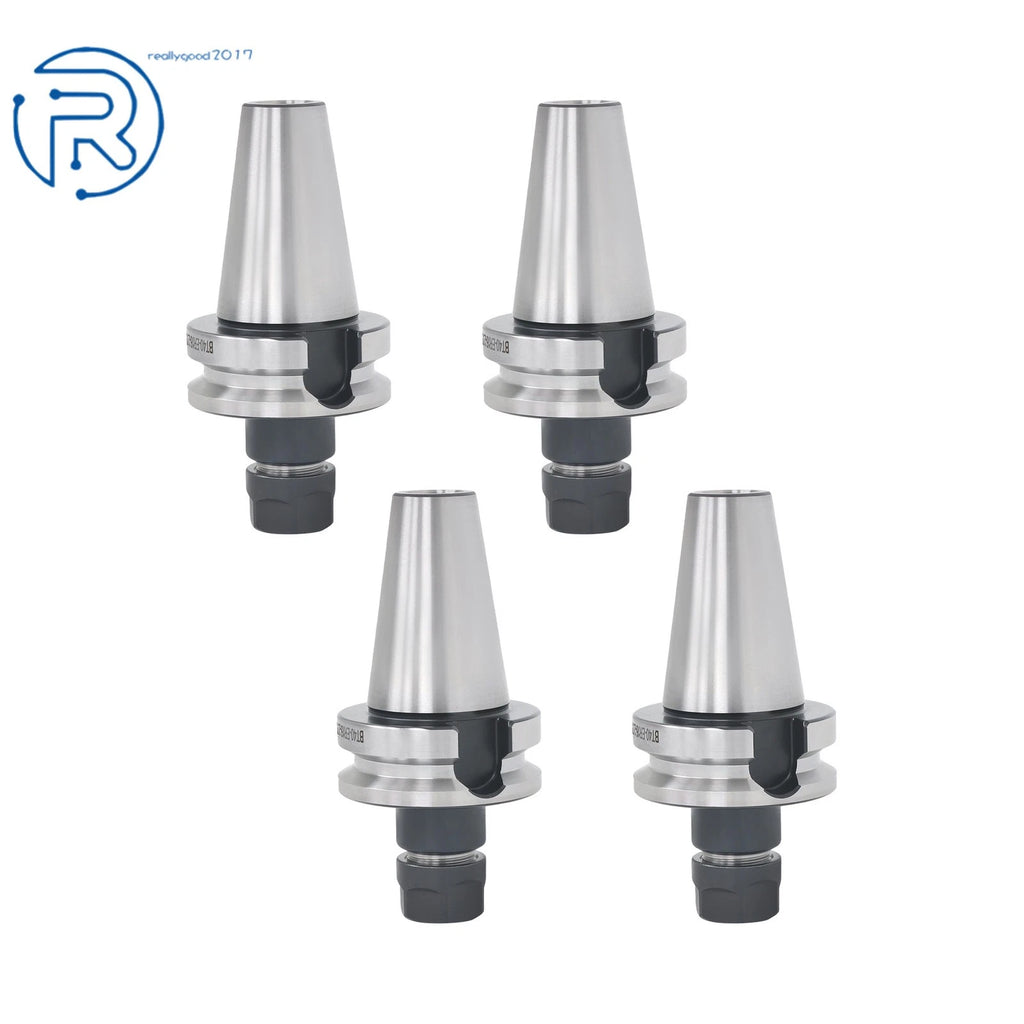 Set of 4 ER16 BT40 Collet Chucks for Tool Holders (M16 Thread, 2.75" GAGE)