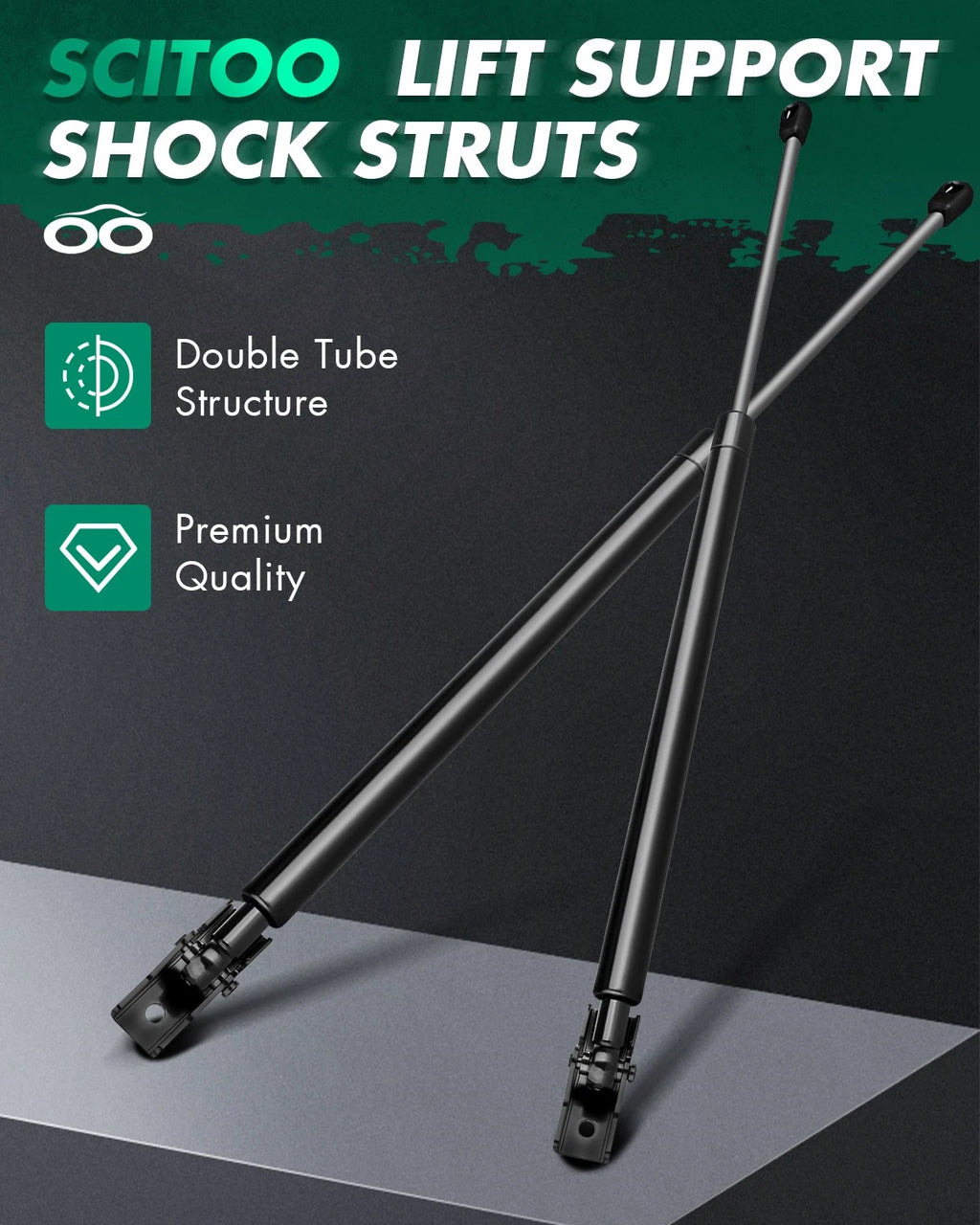 Set of 2 Tailgate Lift Supports for Jeep Cherokee (1997–2001)