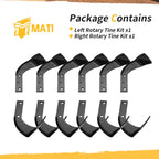 Rotary Tine Kit 12PCS for Honda FC800 FRC800K1 06722-V20-003