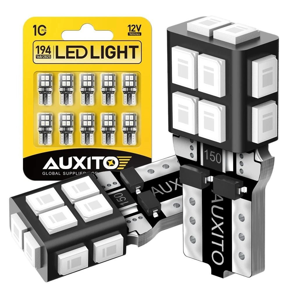 10PCS T10 192 193 194 2825 LED Interior Door Light Bulbs for